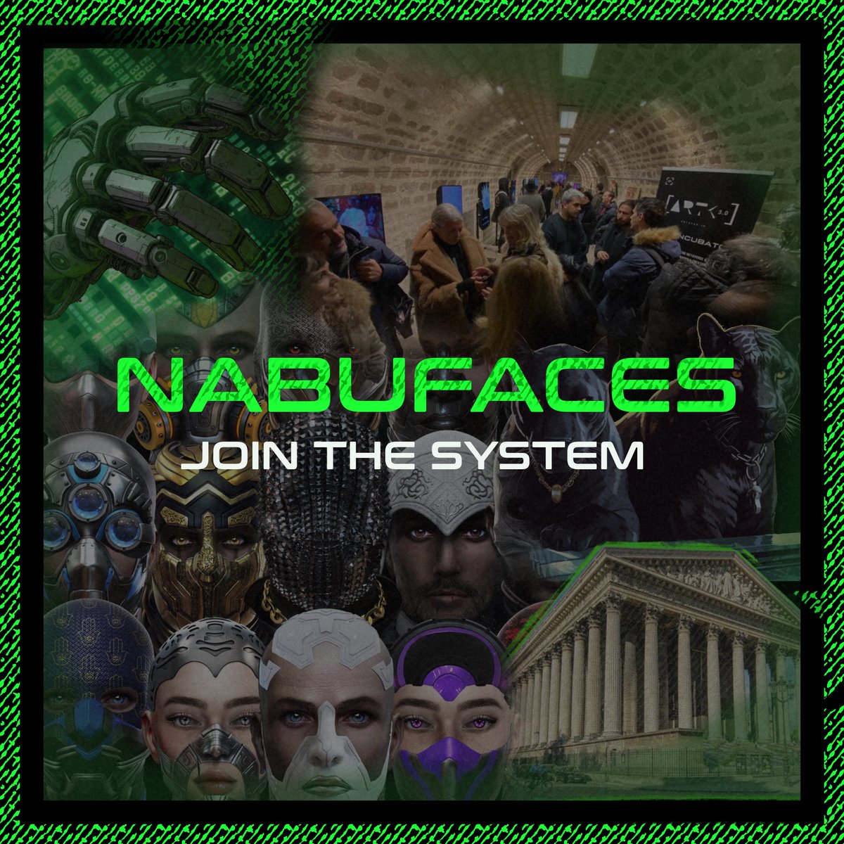 GM, Why join Nabu Faces? 

✹ we delivered IRL Art exhibitions, tools, AI Facilitator platform, big prize art contests, artist spotlights &amp; etc.. 

✹ we have the biggest weekly live spaces in the ART community 

✹ we have one of the dopest arts for a very accessible price on