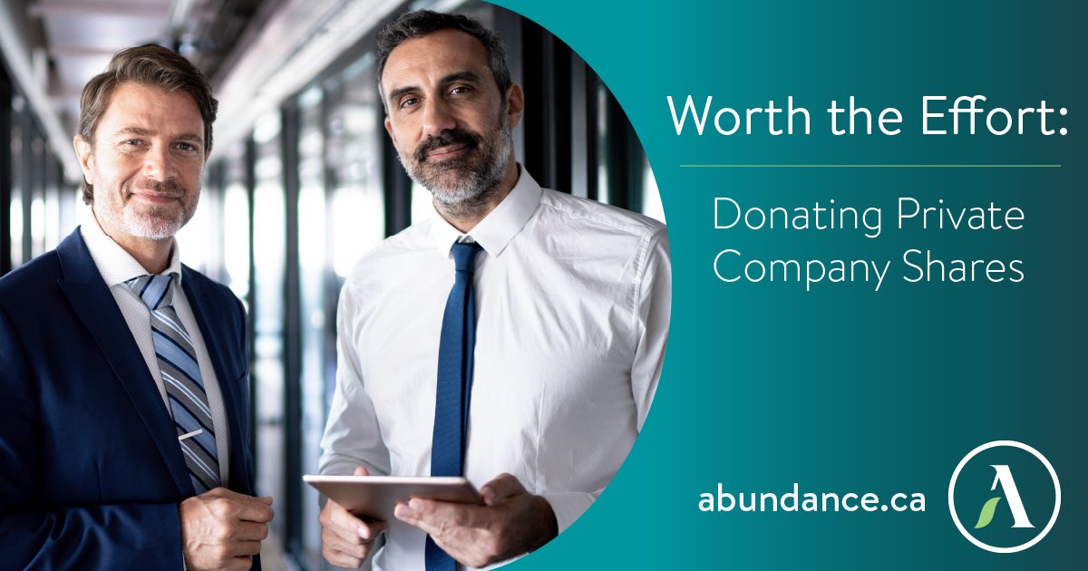 Abundance Canada (@abundancecan) on Twitter photo Unlock the power of giving back by donating private company shares to charity! 💙 #charity #donations #givingback bit.ly/3E1GLjf Unlock the power of giving back by donating private company shares to charity! 💙 #charity #donations #givingback bit.ly/3E1GLjf