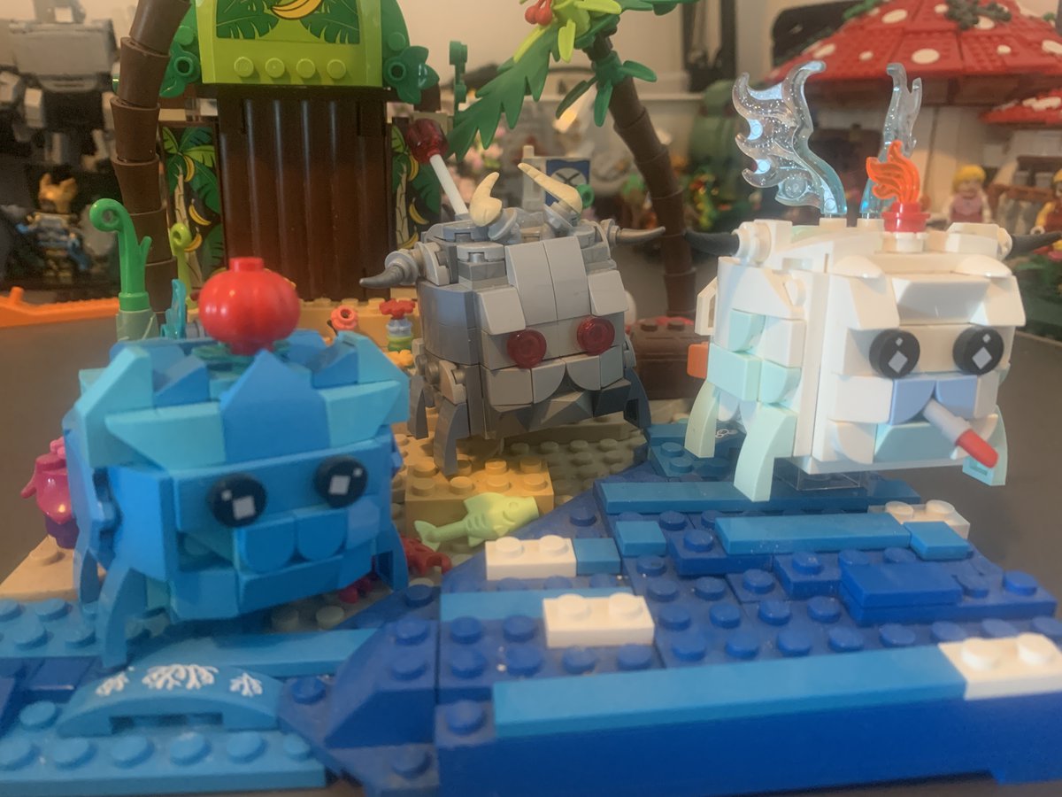 PunkRockVader1's tweet photo. In-game vs Lego. How did I do?
Not very often that I get an excuse to make a team out of three of my favorite (non-BigYak) Axies, so it was fun to play these guys briefly during the Summer Olympics 😍🥰
#AxieInfinity #AxieOrigins #axiesummer
@AxieInfinity @Jihoz_Axie https://t.co/kI1m3fVhpS