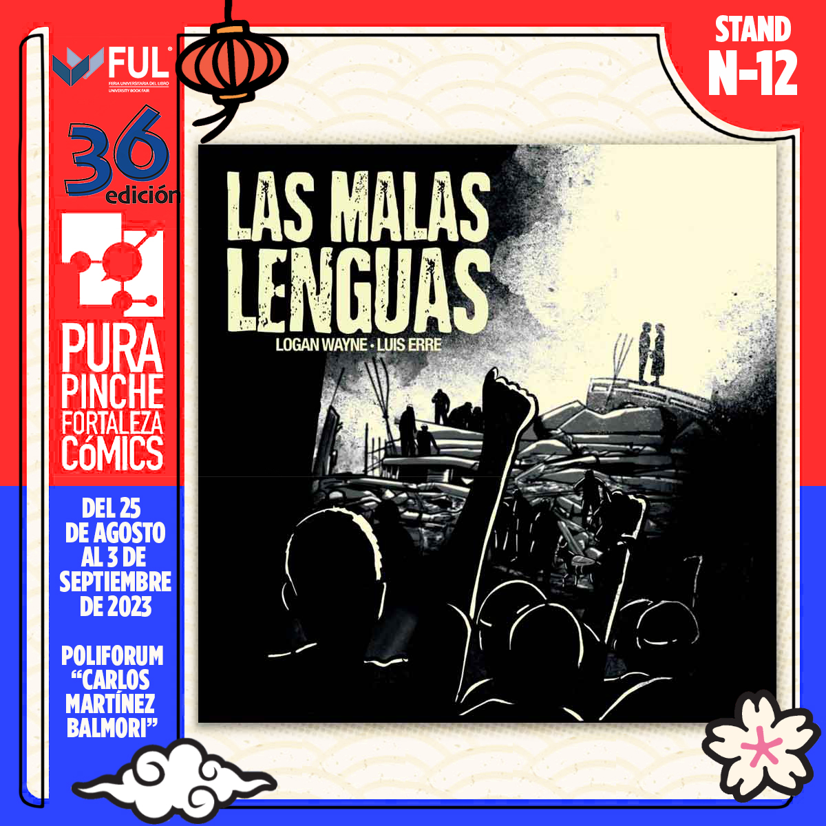 fortalezacomics's tweet photo. Las novelas gráficas de @podcastdelogan están disponibles en Pachuca, en el stand N-12 de la 36ª @FUL_mx del 25 de agosto al 3 de septiembre de 2023. #FUL36
#CómicMexicano #NoEstamosAquíDeVisita https://t.co/BChKCsNzxO