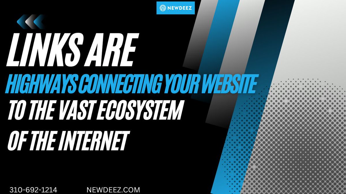 newdeez's tweet photo. Links are highways connecting your Website to the vast ecosystem of the internet
Links are highways connecting your Website to the vast ecosystem of the internet
Contact Us at NEWDEEZ: https://t.co/5h3UYO0Sgj
#seocompanyinlosangeles #searchengineoptimizationservices #affordabl https://t.co/Xm7GrxM7Ie