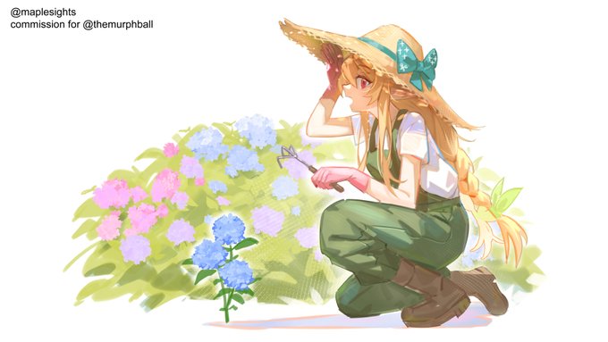「straw hat sun hat」 illustration images(Latest)｜4pages