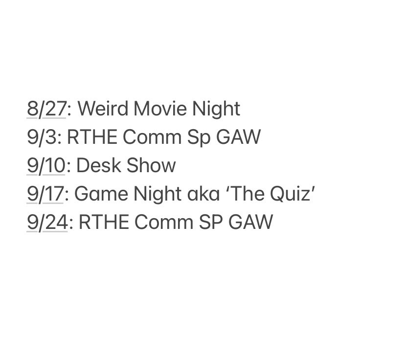 Minor switcheroo of the schedule.  This Sunday will be a weird movie night!  The following Sunday will be the RTHE Community Sponsored Giveaway.  Always a grand time with chat.  Don’t miss it!  Sunday’s 7pm EST.  So much fun, they’ll probably make an ordinance…..