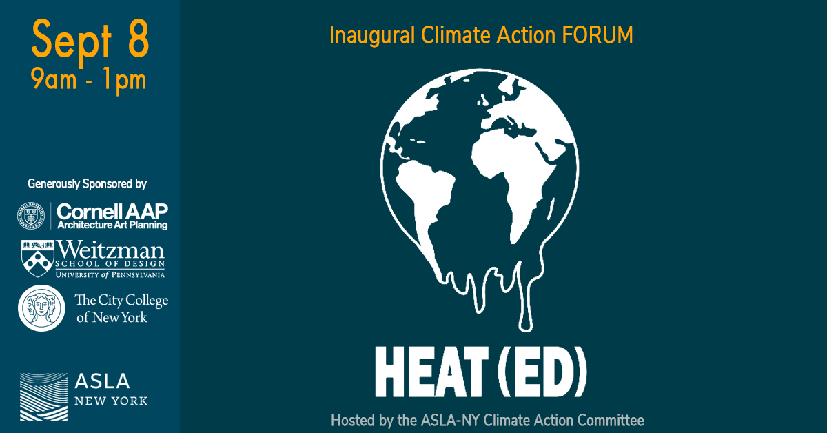 September 8, 2023 9am - 1pm Cornell AAP - 26 Broadway Inaugural Climate Action Forum 3 LACES/HSW credits (approved) More info on our speakers, and sign up to attend on our website! aslany.org/event/aslany-c… Early bird pricing through August 24th