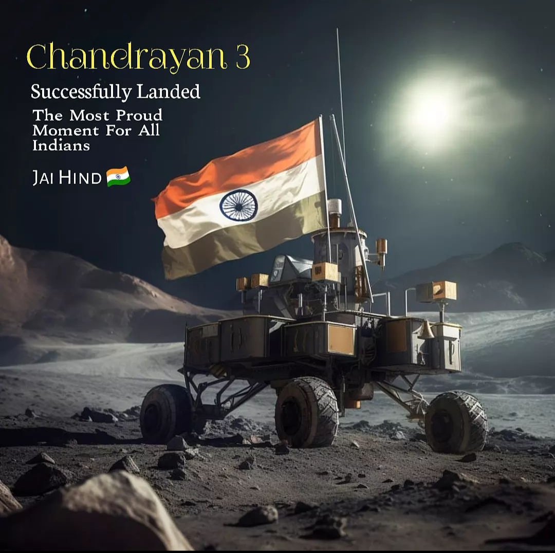 sumitkumar1200's tweet photo. Raising a salute to #Chandrayaan3 and the dedicated team behind this proud Indian achievement! 

#JaiHind 🇮🇳 #Chandrayaan3Landing  #Chandrayaan3Mission  @BJP4India https://t.co/0t8rfwY2W8