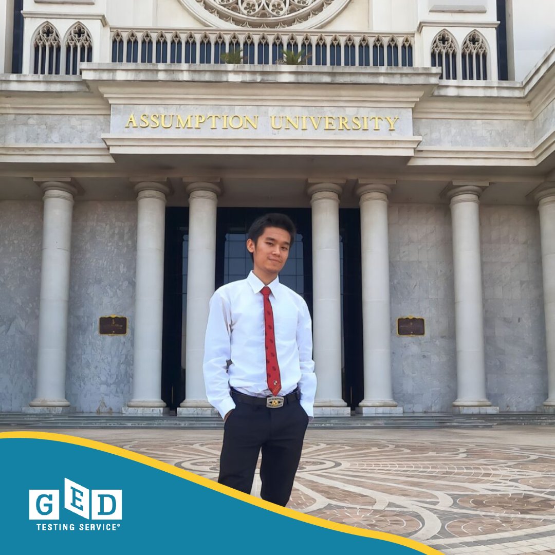GEDTesting's tweet photo. "The GED is the door to my future. After completing the GED, I got to do what I wanted, which is study at an international university." - Rain, GED grad https://t.co/YetVzp3swB https://t.co/7AIGyPy7pY