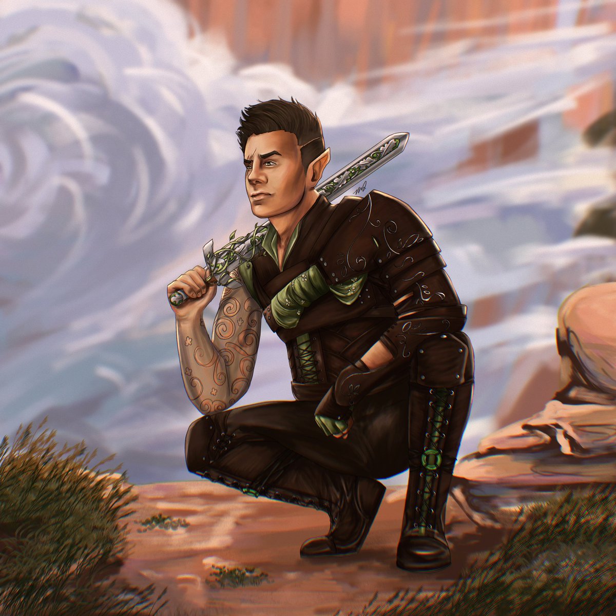 Orym of the Air Ashari, Savior Blade of the Tempest 🗡️🍃 #CriticalRole #criticalrolefanart