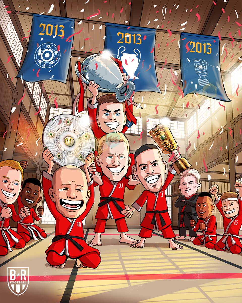 brfootball's tweet photo. Three years ago today, Bayern completed the treble for the second time in their history 🏆🏆🏆 https://t.co/aYGZxpLQ8O