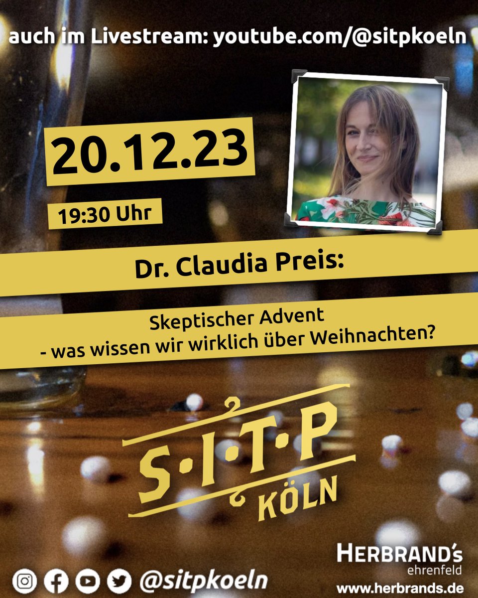 Wer nach diesem Vortrag nicht genug von <a href="/PCandlovingit/">Claudia Preis</a> bekommen kann, sollte sich am 20.12. in Köln einfinden, denn da kommt Claudia auch bei uns durch den Kamin gekrabbelt &amp; steckt euch Sachen in die Socken (wenn ihr lieb wart).
