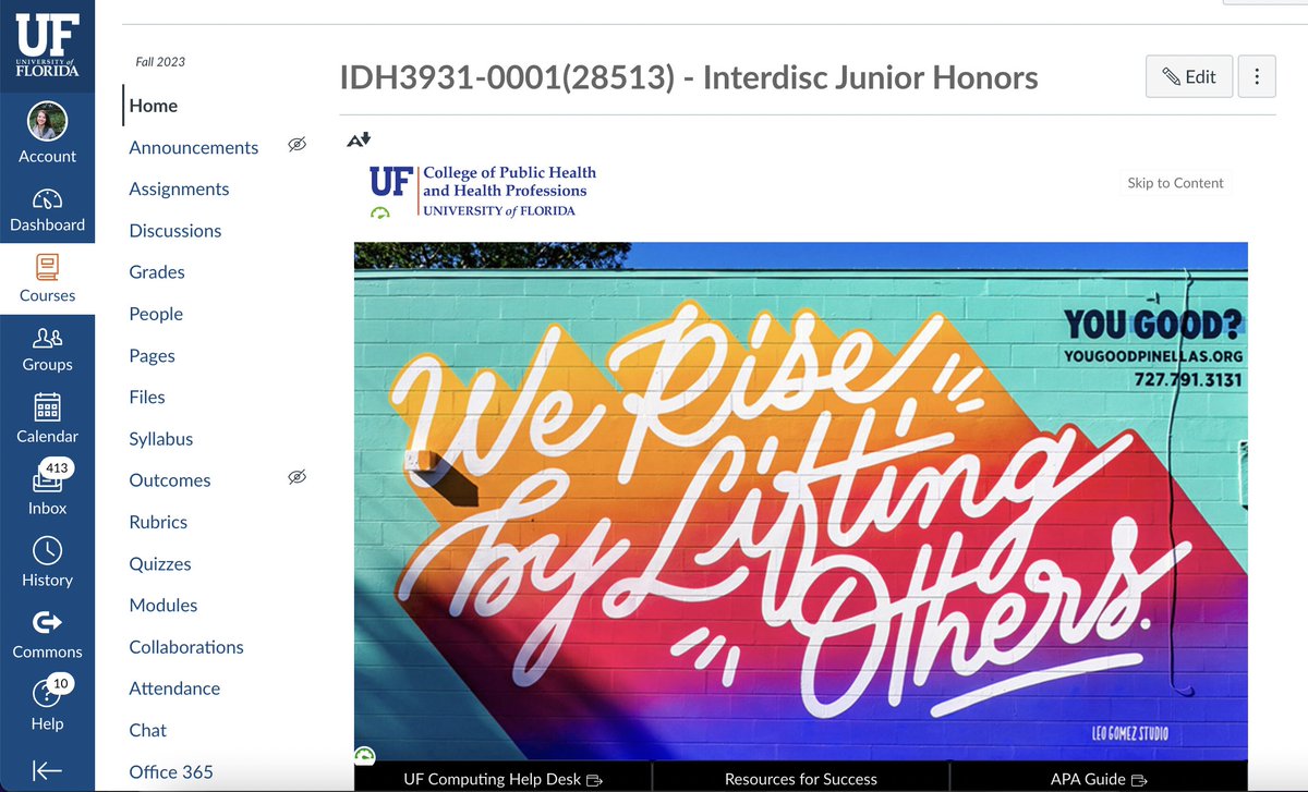 Feeling SO excited that tomorrow is my first day of class, not as a student, but as an instructor!

Thank you, @UFHonors, for this opportunity to teach about #ArtsinPublicHealth at @UF🤩