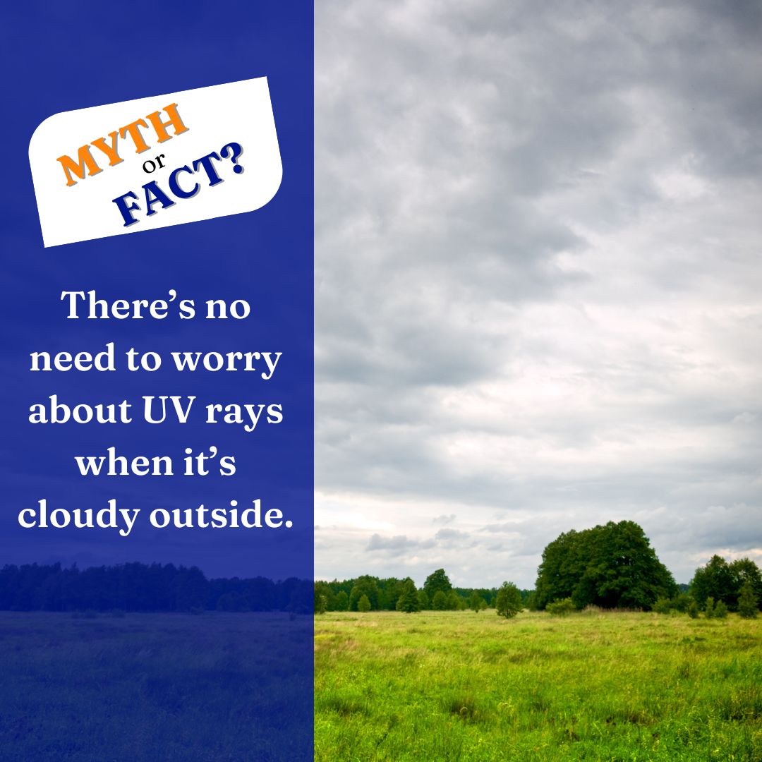 CanadianOpto's tweet image. #MythOrFact There is no need to worry about UV rays when it's cloudy out... 

It's a..... 

MYTH! ❌❌

#DidYouKnow that over 90% of UV rays will penetrate
through clouds 🤯

#EyeFacts #EyeHealth #GetEyewise