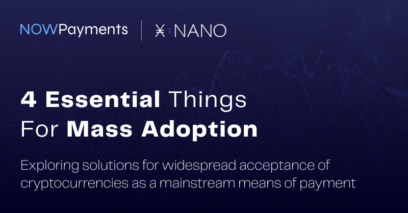 NOWPayments_io's tweet photo. The path to mainstream adoption of #crypto payments may seem challenging, but it's not impossible.

With its zero-fee transactions, eco-friendly approach, and instant payments, @nano offers a practical and inclusive solution for individuals and businesses alike.