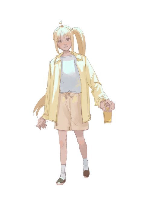 「blonde hair yellow coat」 illustration images(Popular)