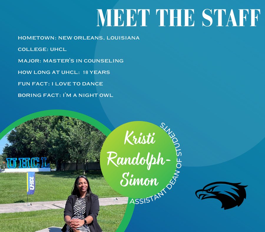 WELCOME HAWKS! 💚💙 You’re halfway through week 1! The Dean of Students office is here to encourage and support you! Here is a little bit about us.