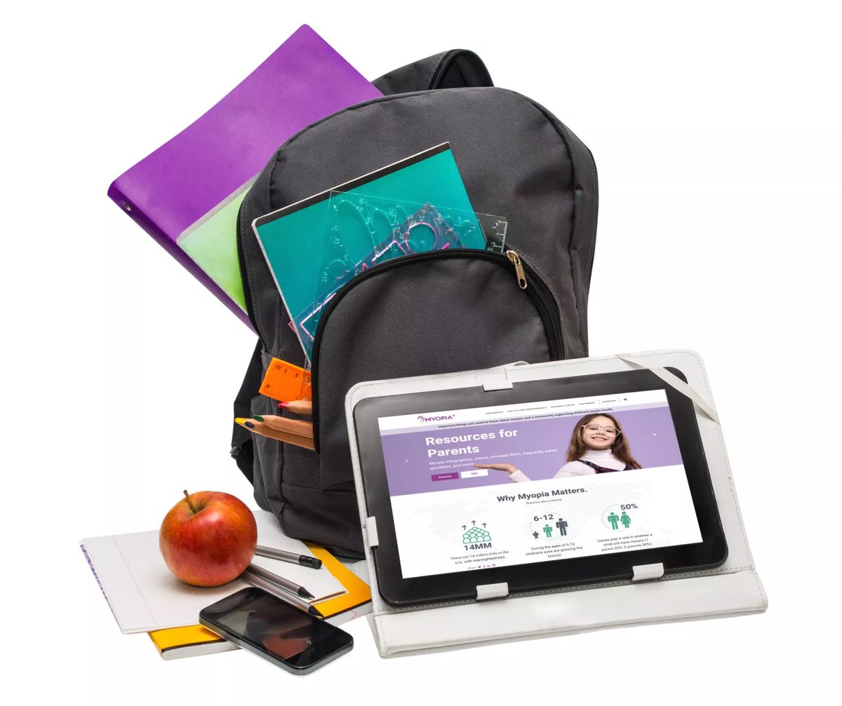 It's officially back-to-school season! We developed a back-to-school backpack with resources and information about myopia in kids. Learn more here: mymyopia.com/you-heard-the-…