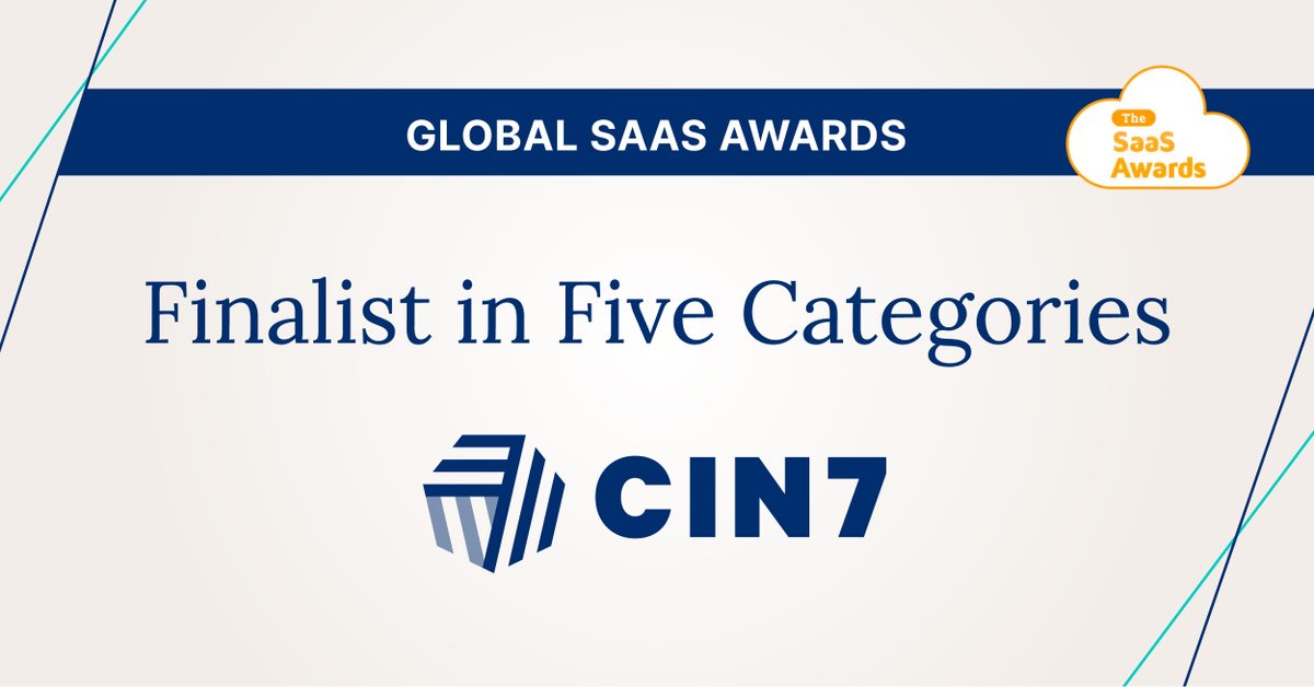 Cin7online's tweet image. We are honored to announce that we have been selected as a finalist in FIVE categories by the Global SaaS Awards (@Cloud_Awards) 

We&apos;re grateful to be recognized by this outstanding organization for our work! 

#SaaSAwards #WeareCin7 #SaaSproduct #smallbusiness