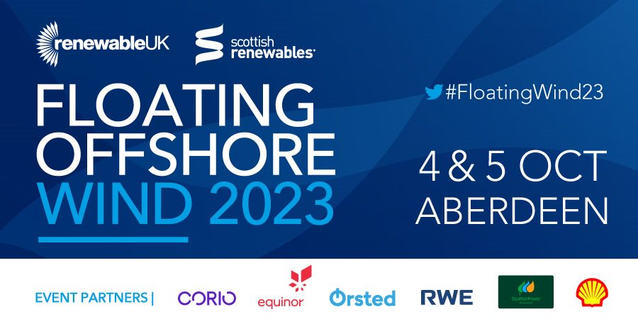 ScotRenew's tweet photo. #FLOATINGWIND23 returns on October 4 and 5 to discuss the key technical challenges surrounding the industrialisation and commercialisation of floating wind: https://t.co/n7UYWIQNR2. Event Partners: @SPRenewables, @Orsted, @RWE_UK, @Shell, @Equinor_UK and @CorioGeneration. https://t.co/YkxKJbu3DA