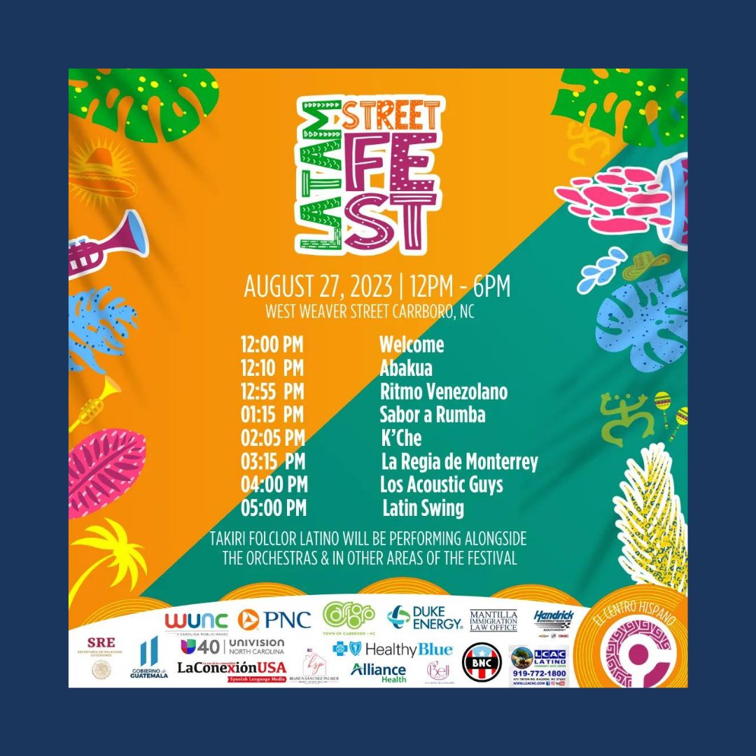 dreamuncdps's tweet photo. Este domingo en Carrboro, visítanos mientras promocionamos el Programa DREAM en las "Fiestas en la Calle 2023", patrocinadas por @elcentrohispanonc 

This Sunday in Carrboro, join as we promote the DREAM Program at the “Fiestas en la Calle 2023” sponsored by El Centro Hispano. https://t.co/lbqRQ2QZIS
