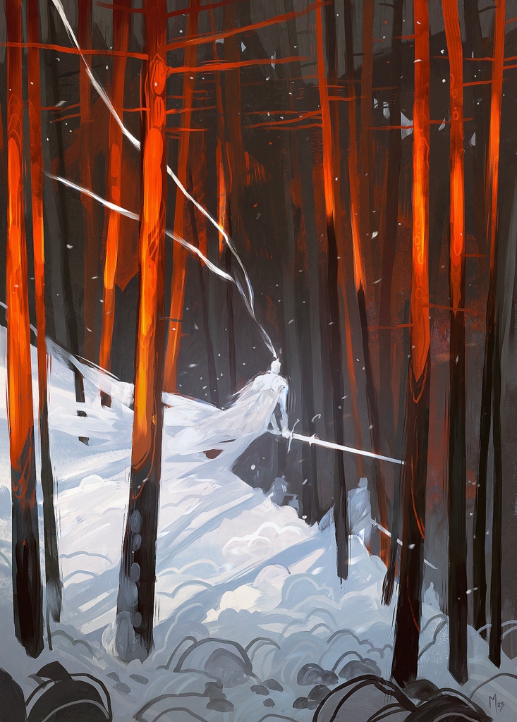 「Here is a new #speedpainting called Snow」|Dominik Mayerのイラスト