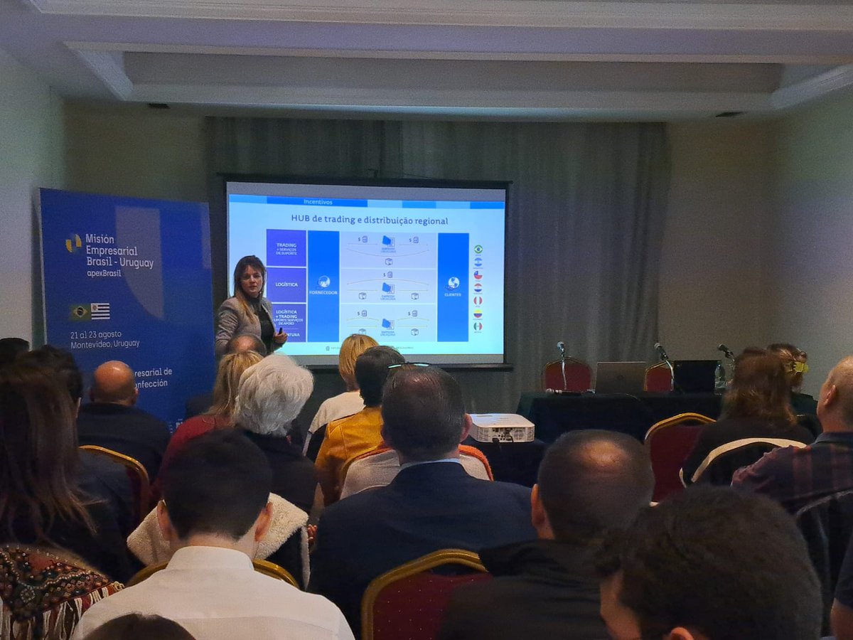 CamaraUY's tweet photo. 🤝🇧🇷 Esta semana participamos en la Misión Moda Uruguay, organizada por la Embajada de Brasil en Uruguay y ApexBrasil. Se recibió una delegación de empresas brasileñas del rubro vestimenta interesadas en invertir y comercializar sus productos en nuestro país. https://t.co/nNP5vXpHpC