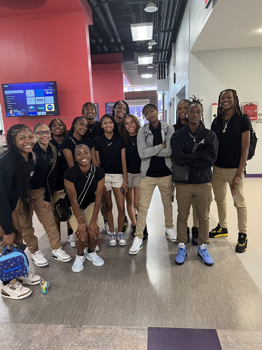 First day of school for the squad 💜 Let’s have a great year ladies!  #ScholarAthletes #StateChamps💍 #AHIGH 📚🏀💪🏾