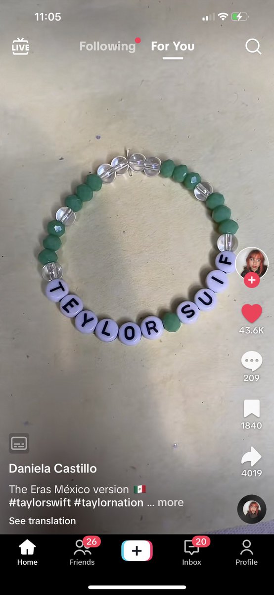 MiaSanMiley's tweet photo. Mexican Swifties are superior. I’m on their side of tiktok and their bracelets are funny af and wayyyy nicer 1000/10 #ErasTour #TaylorSwiftErasTour #taylorswiftMexico https://t.co/TVQV2zt5U1