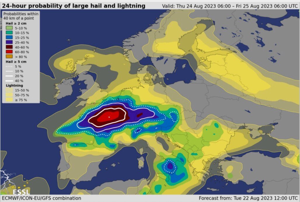 Vu ce que proposent les modèles météo pour les prochaines 24h je pense qu’on a un très gros risque d’avoir des dégâts importants d’ici vendredi…