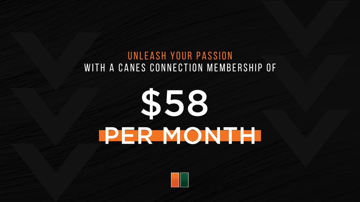 Unleash your passion and Hurricane spirit with a $58 monthly contribution that supports your favorite student-athletes. Check out the perks you’ll get at this level!  

🙌🏻 Exclusive Student-Athlete Interviews and Content
🙌🏻 Invitation to Canes Connection Events
🙌🏻 Invitation to