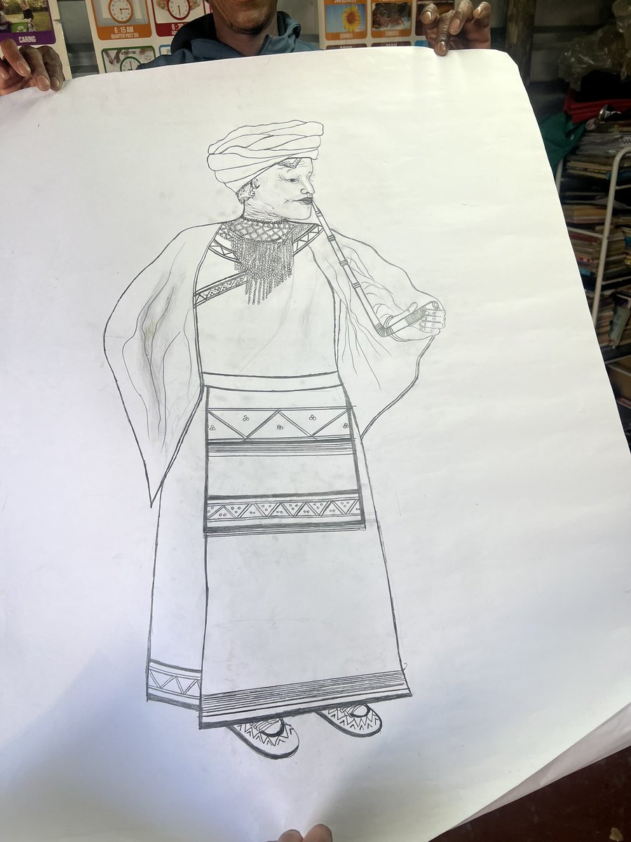 Just wanted to share this, so yesterday this kid told us she had an assignment due tomorrow to draw a woman in a traditional dress, But it was late, we were knocking off, so Malome Thabo told her he can’t draw as it’s late, as we were leaving I asked Him to please draw it
