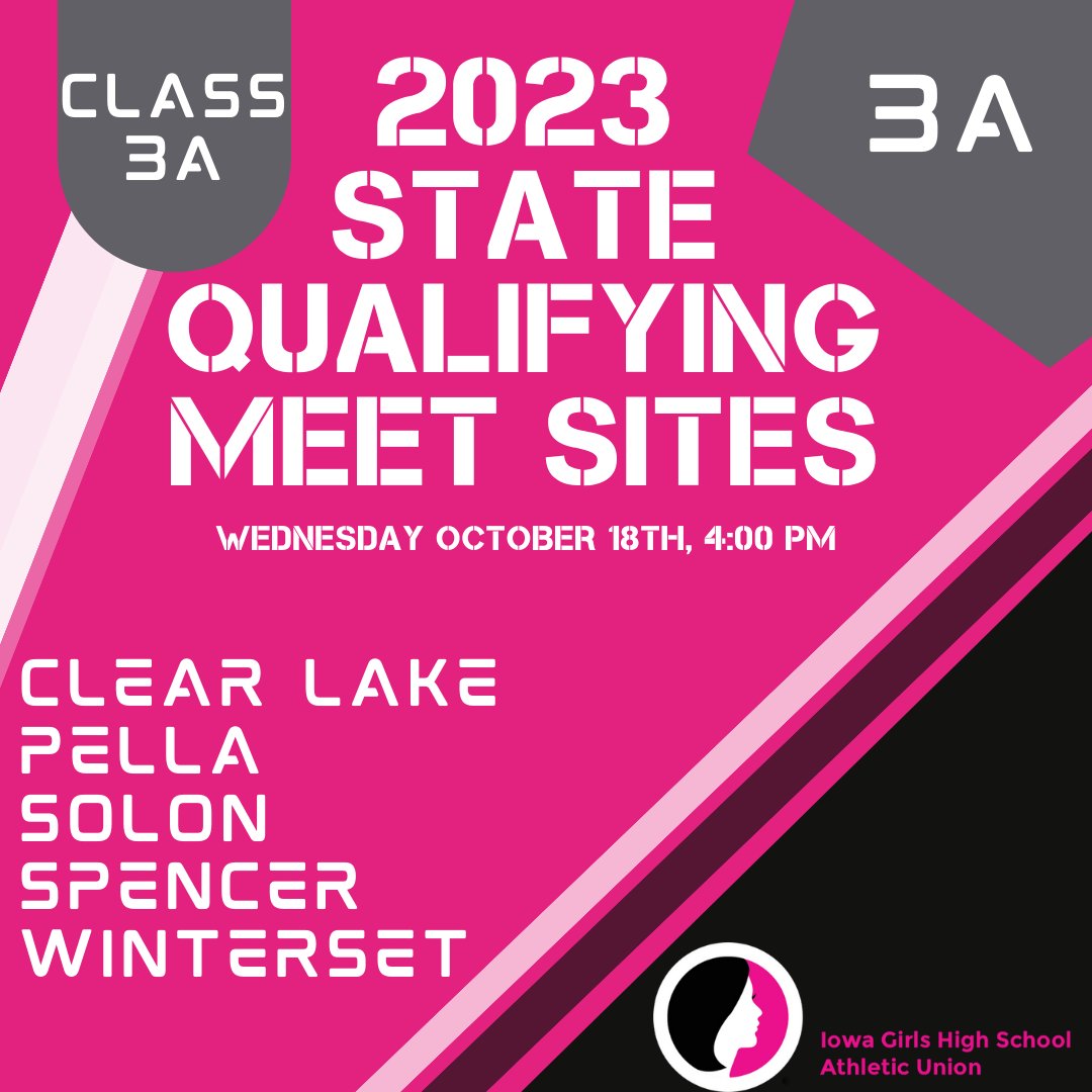 IGHSAU's tweet photo. State Qualifying Sites for the 2023 Cross Country Season have been selected! 🏆👟 https://t.co/qOuKW4sqpD