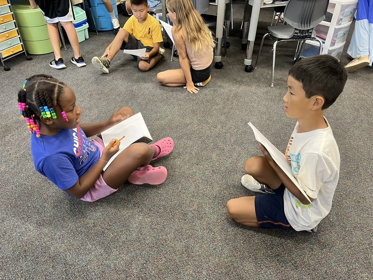 CrocillaCollins's tweet photo. We got to learn more about our classmates and make connections by creating a Six Word Summary about their summers. So many friends did similar activities this summer! 😎 https://t.co/MWYlzgq1yX