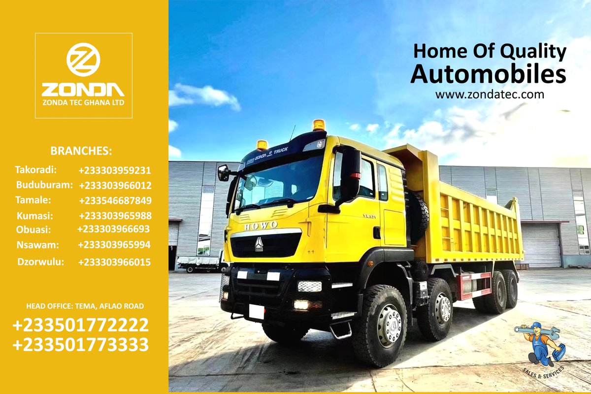 Zondatecghana's tweet photo. Welcome to the home of quality automobiles. Visit our website https://t.co/xWXAwllz0N or contact us at +233501772222 or +233501773333 for more product information.
Follow our page for more products and services @Zondatecgh https://t.co/l35PVu3Fg7