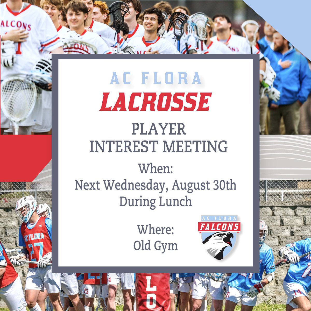 Interested in playing lacrosse, come meet with Coach Purdy next week!