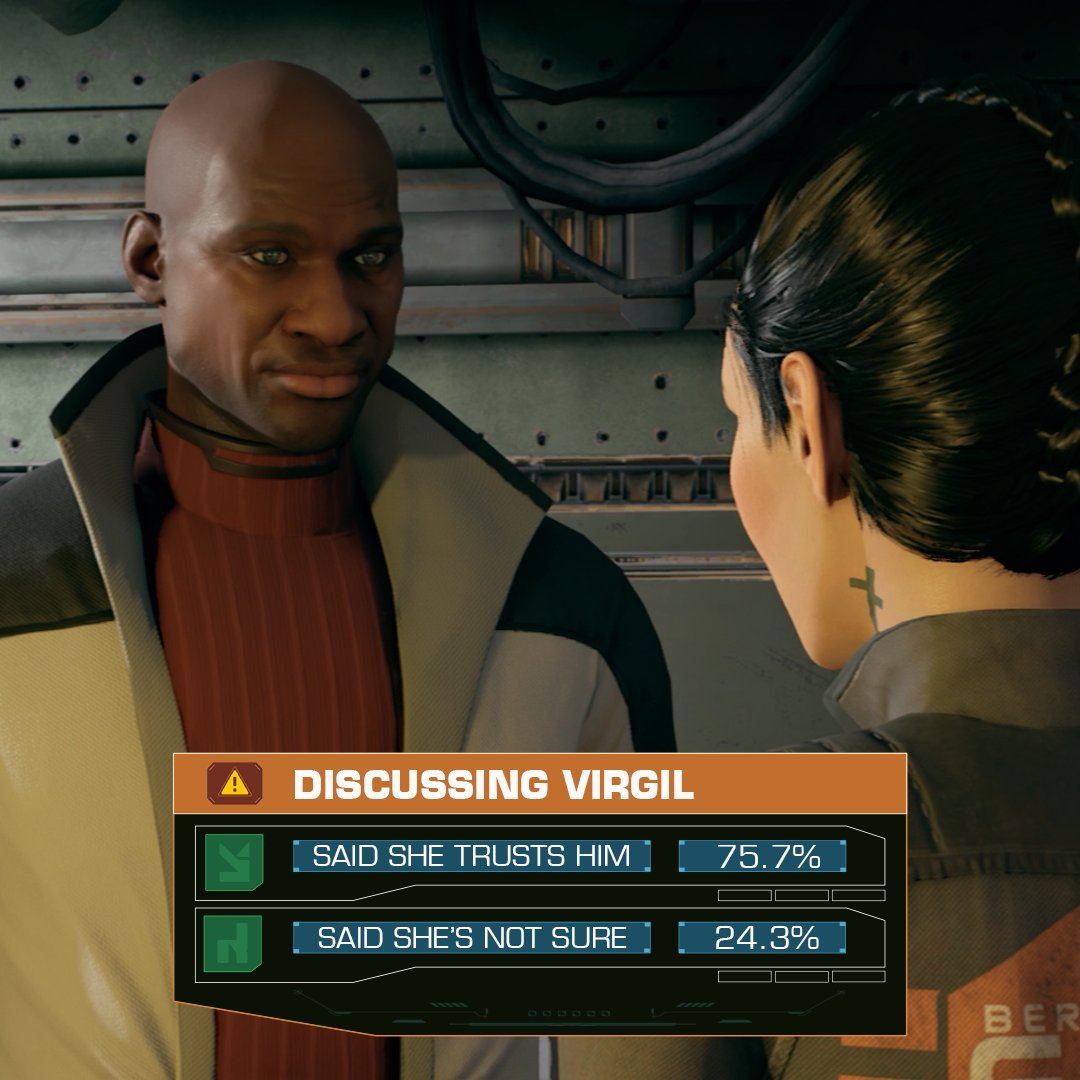 telltalegames's tweet image. 🚨EPISODE 2 SPOILERS 🚨
Yesterday we asked how you handled some decisions in Ep 2 of #TheExpanse A Telltale Series. 

So far, y'all are trusting, giving, and love Maya... but will that change over the next few episodes? 🤔

Ep 3 drops tomorrow! #TelltaleIsBack #ScreamingFirehawks