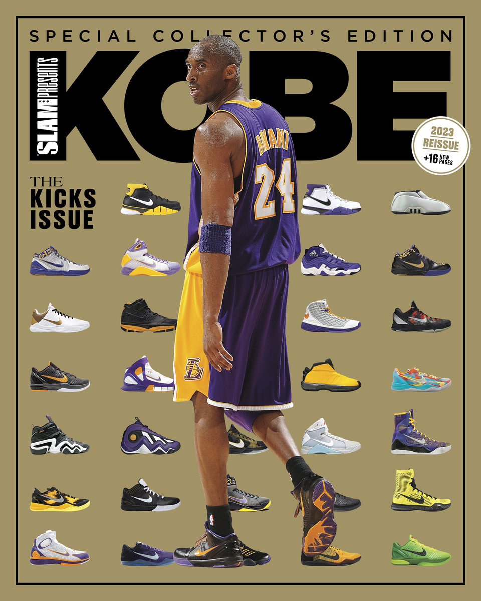 SLAM Presents KOBE: The Kicks Issue has been updated with a brand new cover, 16 additional pages and modified stories 🐍 The 2023 Reissue is available right now: slam.ly/mamba-kicks