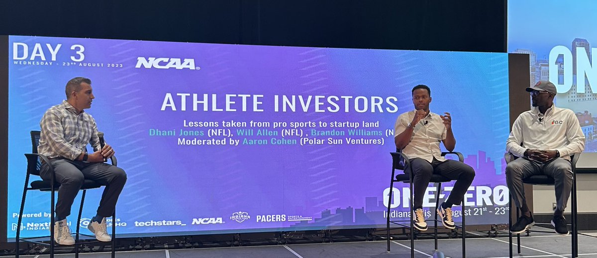 Speaking now about Athlete Investors is: @bwilliamsquire (NBA), Will Allen (NBA) and Ahron Cohen (Polar Sun Ventures)