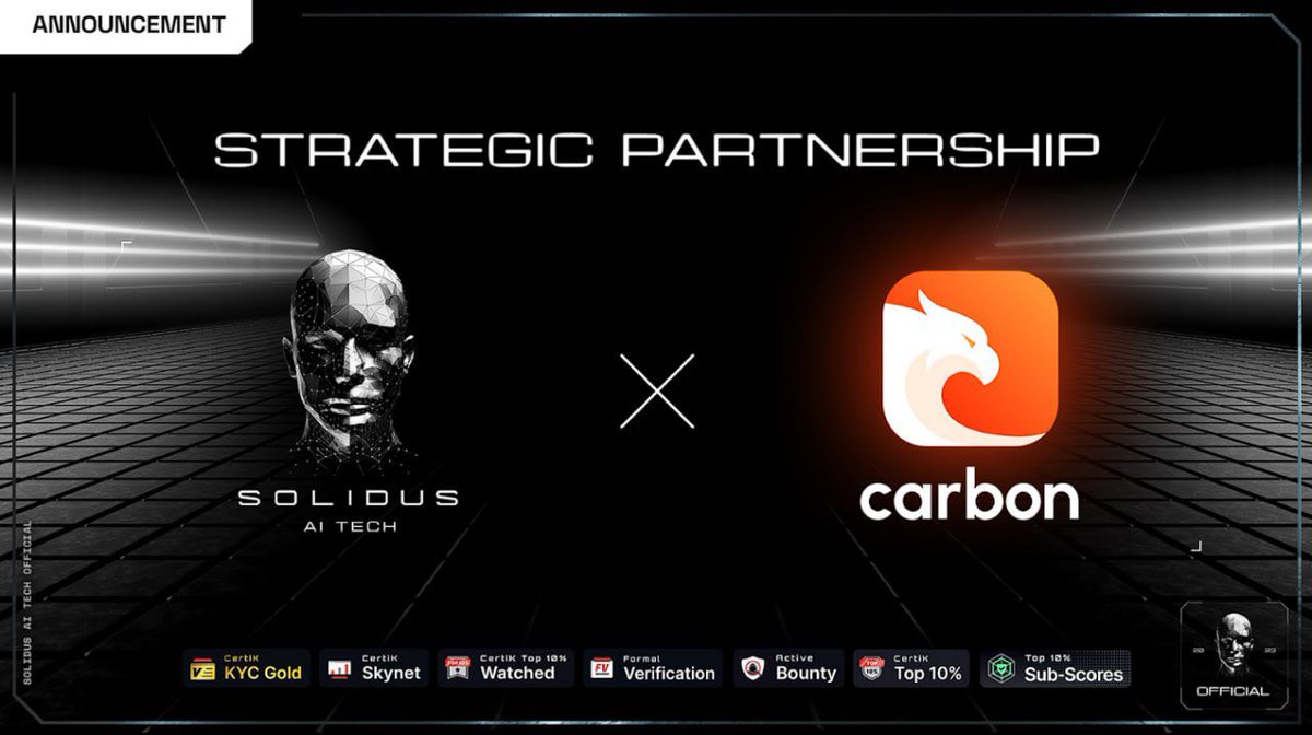 AITECHio's tweet photo. 📣 Exciting Announcement: Partnering with @trycarbonio 🤝 

🔜 $AITECH will soon be integrated into Carbon Browser Wallet! Look out for #AITECH feature on their homepage soon. 👀 https://t.co/cPsTuAiQbx