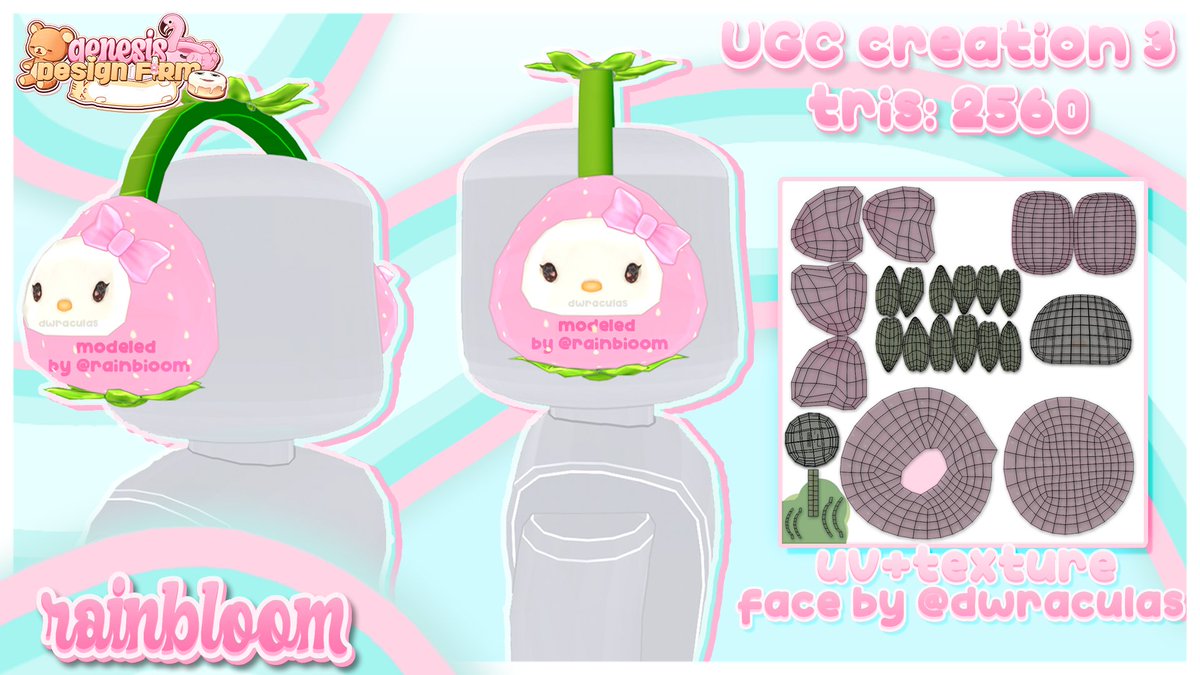 ugc concept #3 for the roblox metaverse! #RobloxUGC 
collaboration with <a href="/v4mpiria/">𑣲</a> :) my very talented friend drew the face for these headphones!
