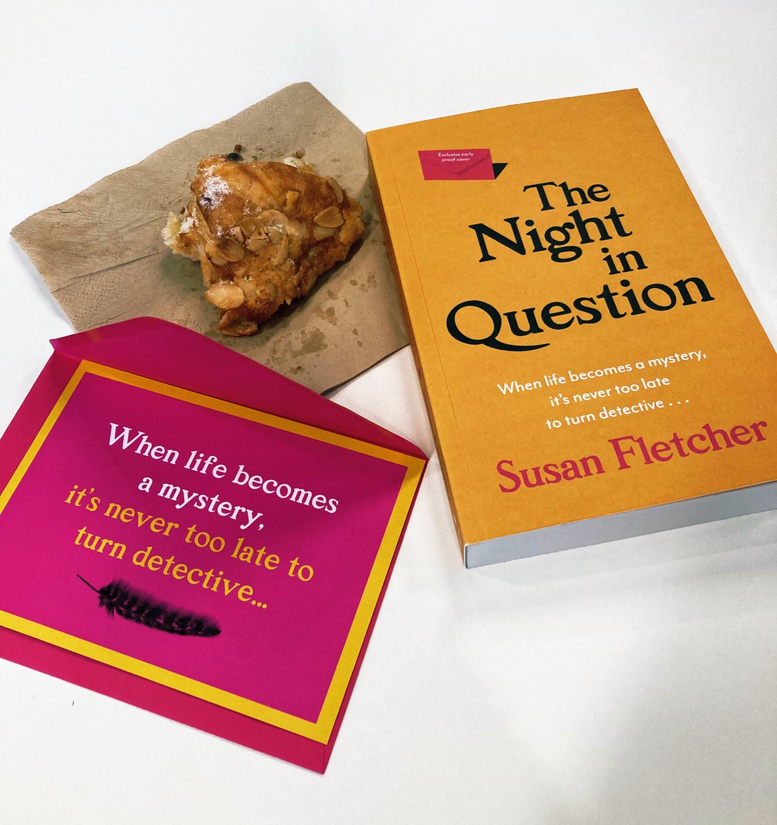 So excited to read my proof of #TheNightInQuestion by @sfletcherauthor! (Excuse my half-eaten croissant - it was too yum to wait 😂)