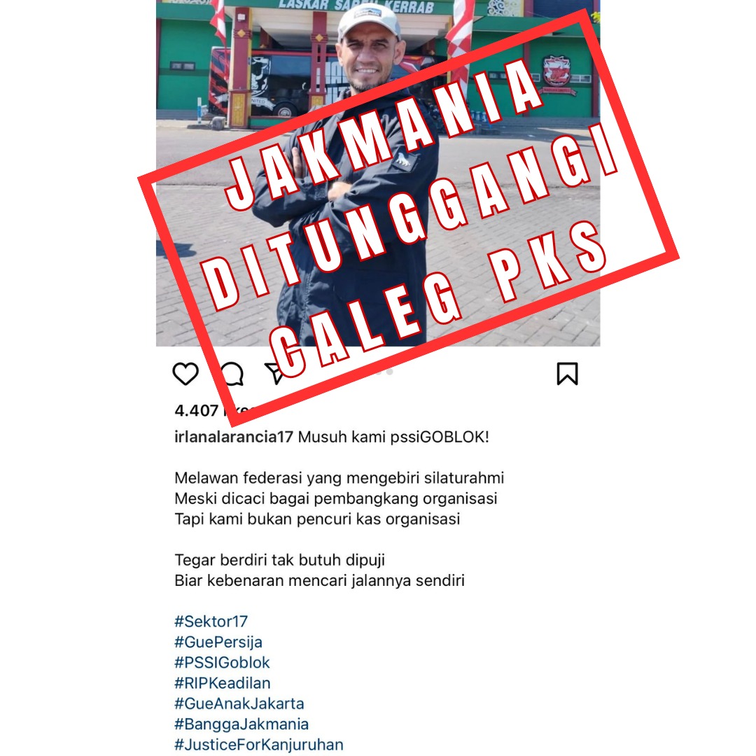 kc_denise's tweet photo. Ada yang sadar gak selama Jakmania sedang di tunggangi oleh caleg PKS!!! https://t.co/4RDelYIOrt