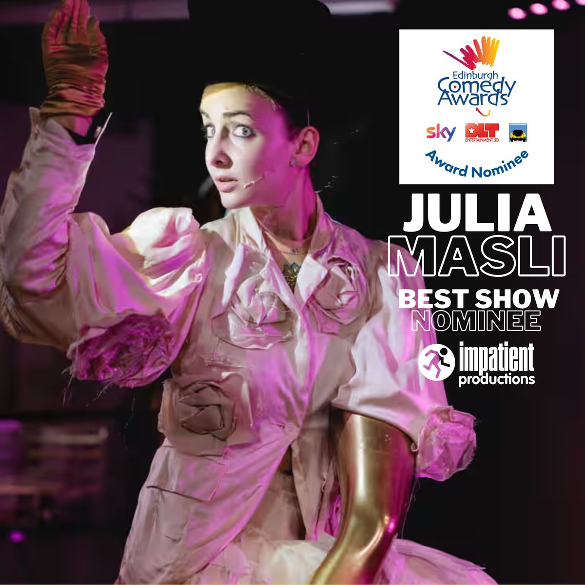 ImpatientUK's tweet image. I am so HYPED for @JuliaMasli!

Cheers @ComedyAwards