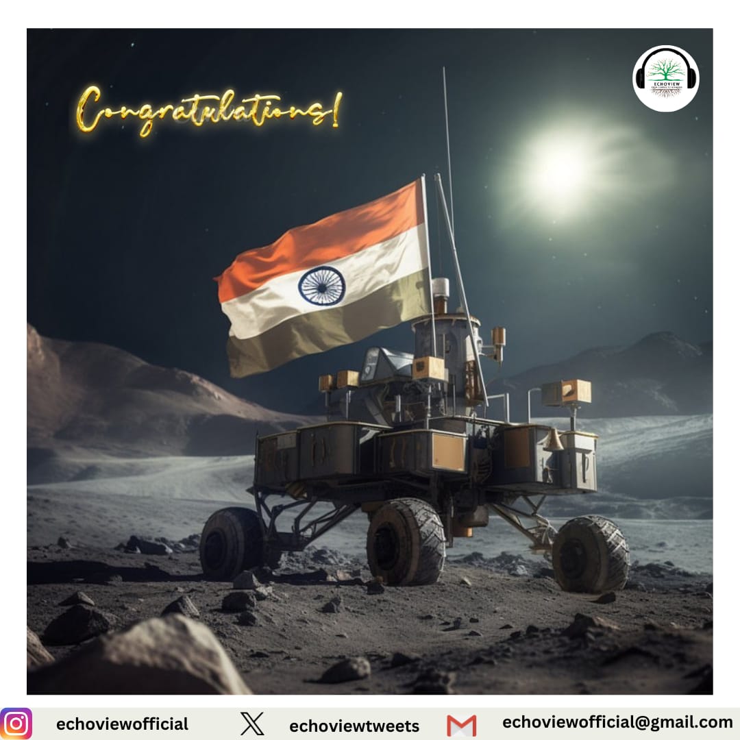 echoviewtweets's tweet photo. Chandrayaan 3's success not only fills our hearts with pride but also strengthens our belief in India's capabilities to conquer new frontiers. 
Let us celebrate this milestone and applaud the entire team at ISRO for their relentless efforts. 
#ProudMoment #Chandrayaan3 #ISRO. https://t.co/V1j9zHlOUX