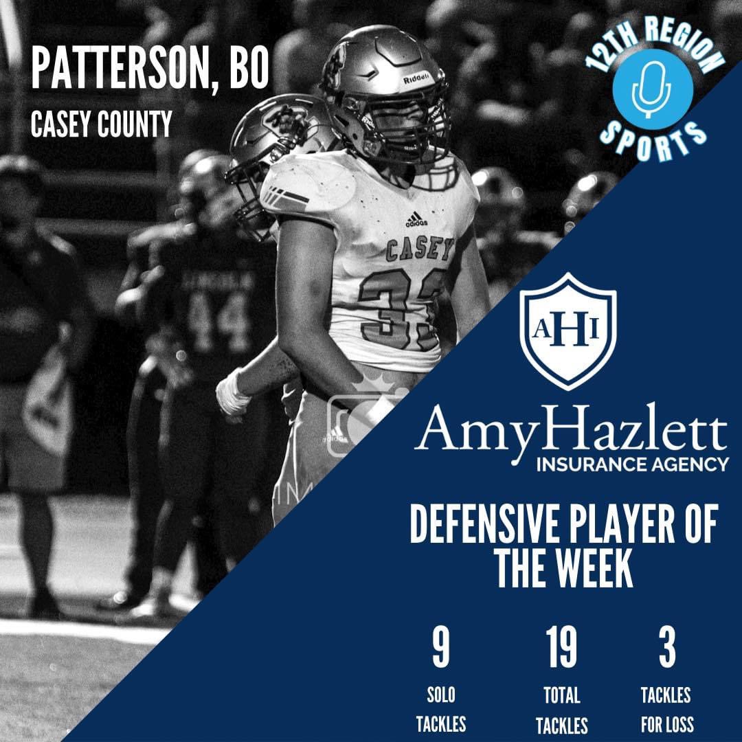 12th Region Sports Network (@12thsports) on Twitter photo <a href="/AmyHazlettIns/">Amy Hazlett Insurance Agency</a> Defensive player of the week!
<a href="/coach_Rogers08/">Levi Rogers</a> <a href="/CCHSREBSFB/">Casey County Rebel Football</a> <a href="/Evanstephens010/">Evan</a> <a href="/bo4football/">Bo patterson</a> <a href="/AmyHazlettIns/">Amy Hazlett Insurance Agency</a> Defensive player of the week!
<a href="/coach_Rogers08/">Levi Rogers</a> <a href="/CCHSREBSFB/">Casey County Rebel Football</a> <a href="/Evanstephens010/">Evan</a> <a href="/bo4football/">Bo patterson</a>