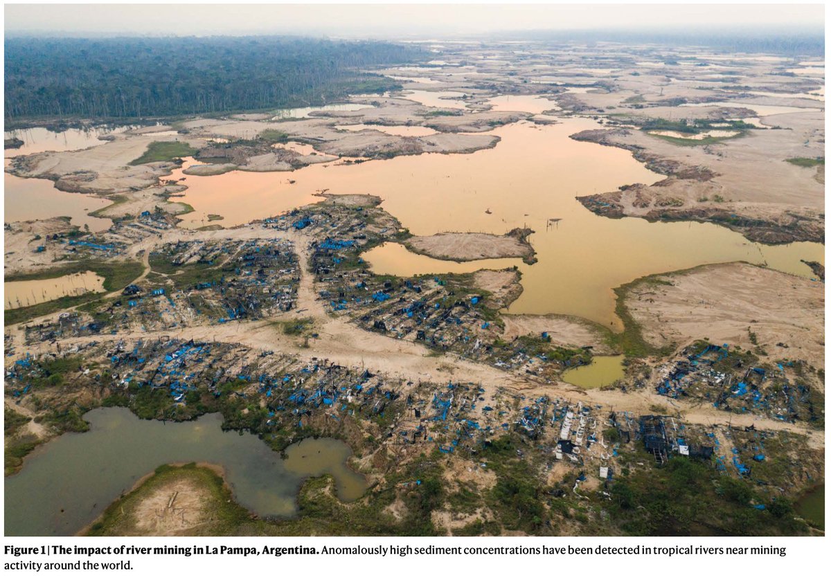 A major, 21st century mining boom is happening in rivers across the global tropics. Our new paper in @Nature documents the mostly unreported rise of mining in 49 countries, in more than 400 districts along 173 rivers. Read here and please share! rdcu.be/dkd9b