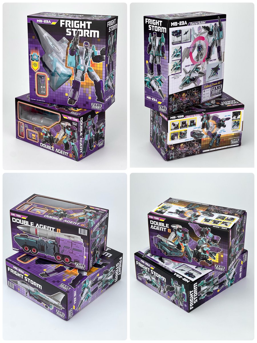 fans_hobby's tweet photo. Check out the packaging box of MB-23A FRIGHT STORM, see also when it’s placed together with MB-23 DESTROYER & MB-19B DOUBLE AGENT B!
#fanshobby #thirdpartytransformers #destroyer #buster #masterforce #powermaster #frightstorm #dreadwind #doubleagent #doubledealer https://t.co/InlhOzfrpG