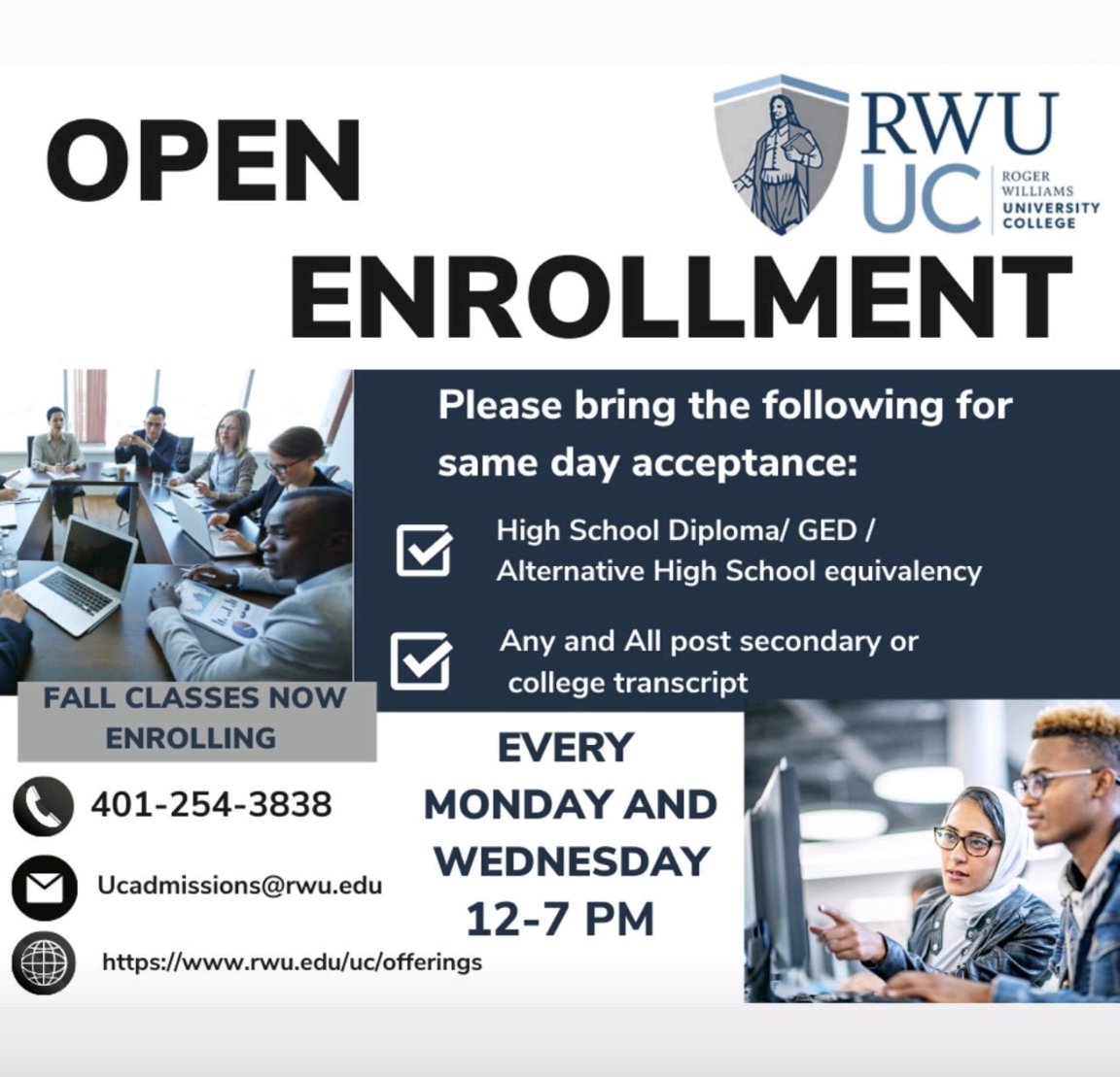 Come visit @rwuuc to learn more about open enrollment!!!