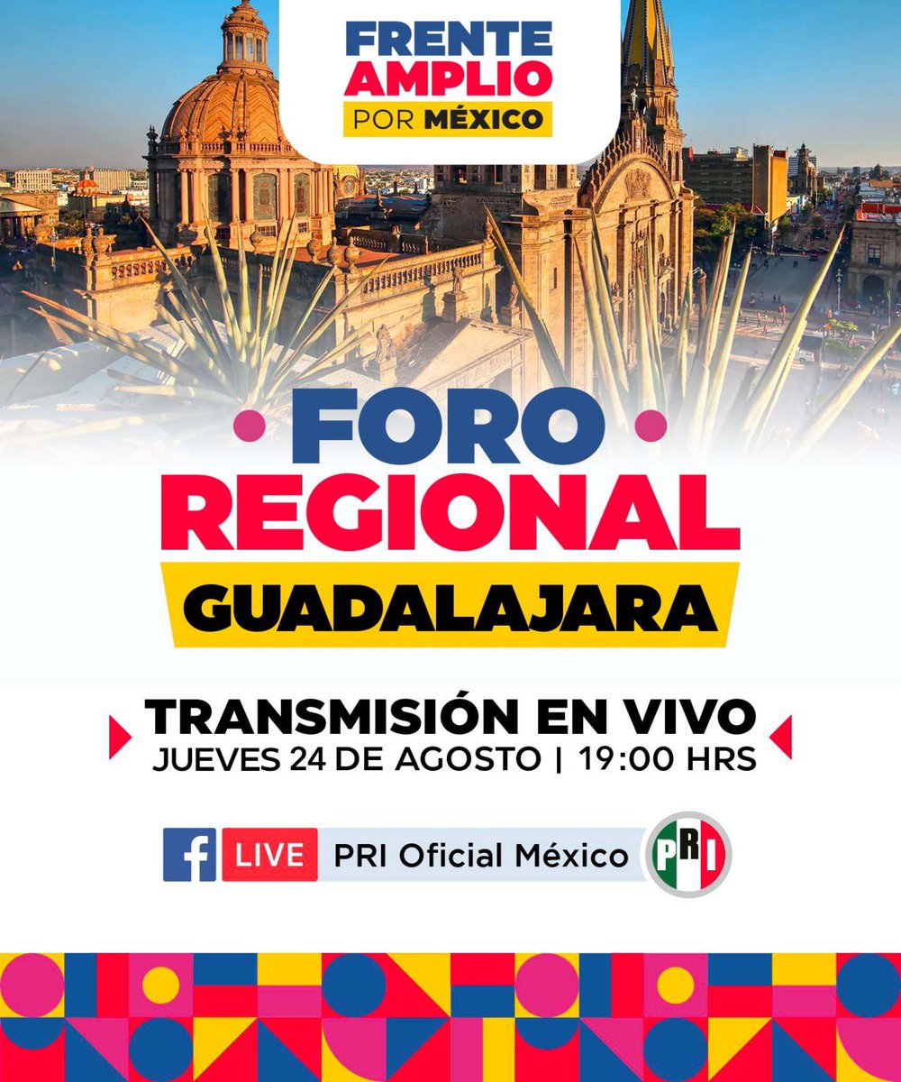 Este jueves, a las 7 pm, se llevará a cabo el cuarto foro regional del Frente Amplio por México, con sede en Guadalajara, Jalisco, en el que nuestras aspirantes abordarán el tema “México y el mundo: Si promovemos a México, ¿vendrán más oportunidades?”.

Síguelo a través de