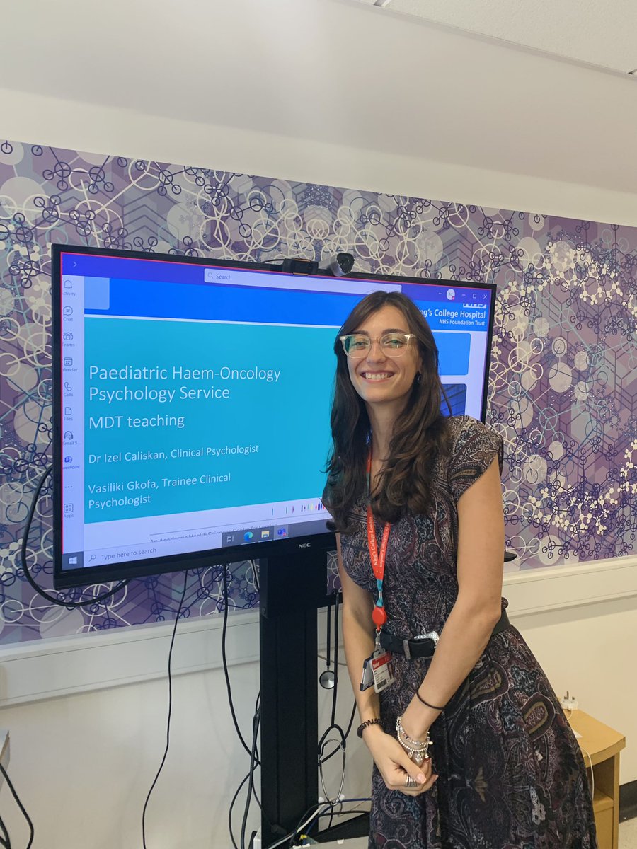 Great time today delivering a teaching session together with my supervisor, Dr Izel Caliskan to the MDT members. Had a lovely discussion about what we offer at the Paediatric Haem-Oncology Psychology Service and was able to present the work I’ve done with one of the families.