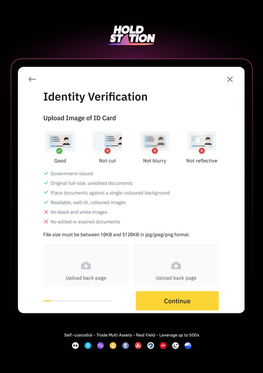 HoldstationW's tweet photo. Say goodbye to the hassle of complicated KYC procedures! 

The dawn of Smart Contract Wallets and #DeFi is upon us ⚡️

To simplify your journey in this exciting New Era!
That's why #Holdstation is here! 🤝 https://t.co/e1EO0Oa2RM