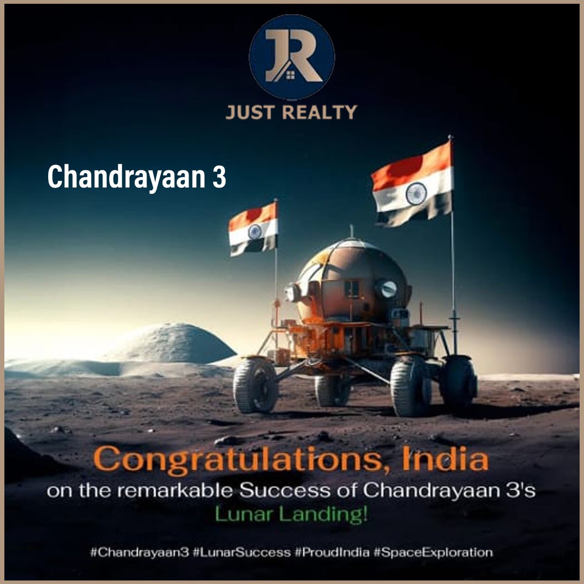 hate2love's tweet photo. Congratulations @isro @PMOIndia 
Jai Hind Jai Bharat
#isrochandrayaan3mission #ISROMissions #isroindia https://t.co/7cYQazU8hT